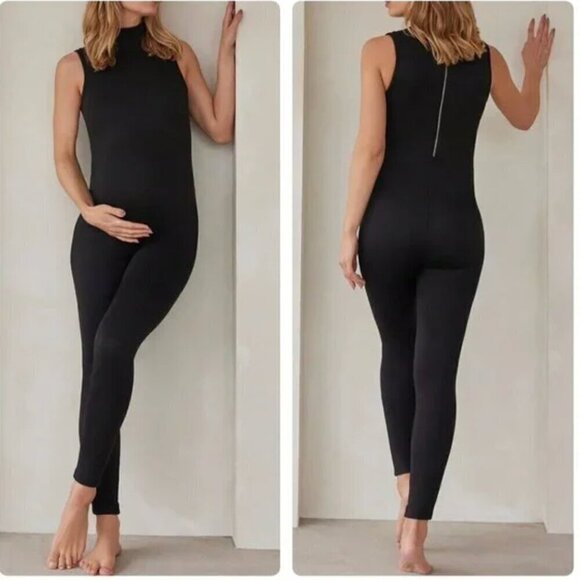 BUMPSUIT The Stevie Maternity Black Jumpsuit Size XL - Picture 1 of 9